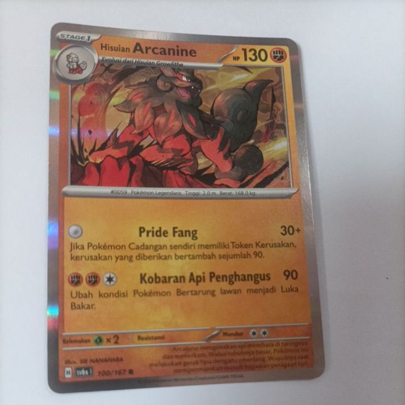 Hisuian Arcanine 100/167 R - Pokemon TCG Indonesia