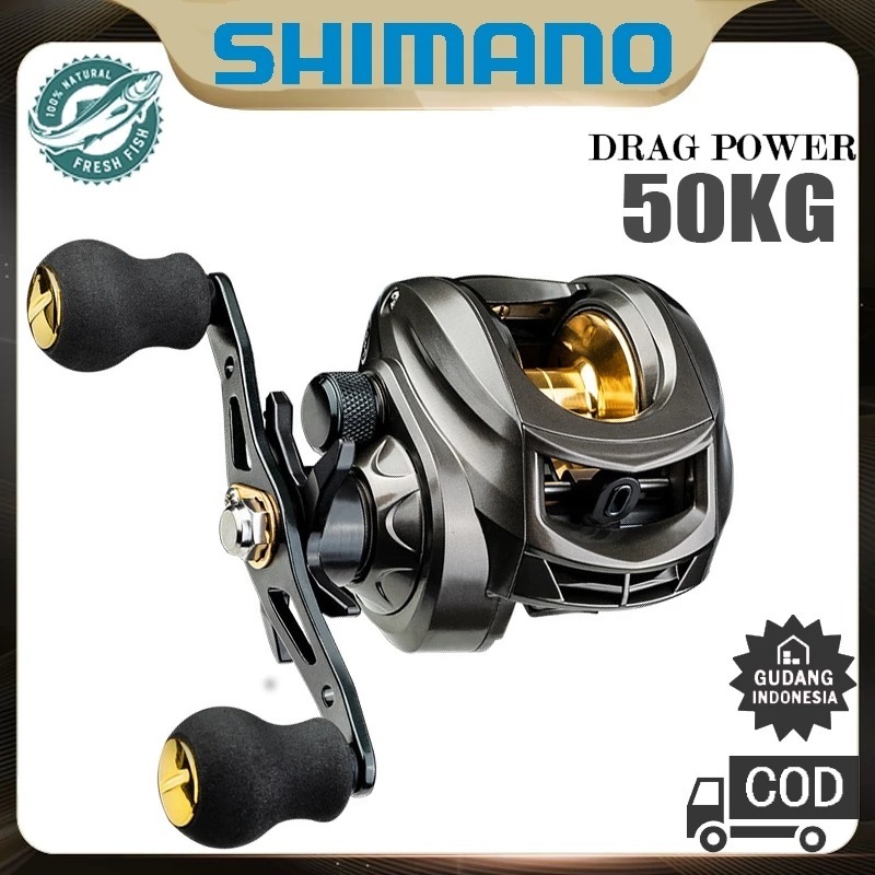 Shimano Reel Pancing Casting Fishing Reel REEL BC SEAKINGS 18+1 BEARING Max Drag 30kg Shimano Reel