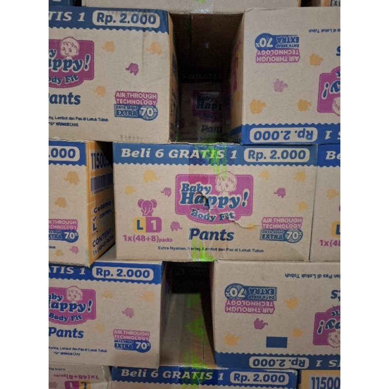 BABY HAPPY PANTS 1 DUS M/L ISI 48+8 PCS