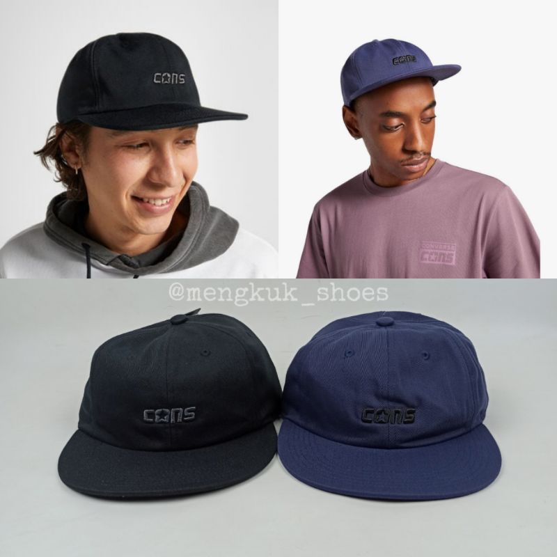 Topi Converse Cons 6 Panel Cap Original 100% BNWT - BASEBALL HAT SNAPBACK KANVAS