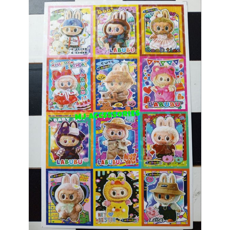 

Sticker Note Label Lembaran Karakter Labubu The monsters (isi 10pcs)