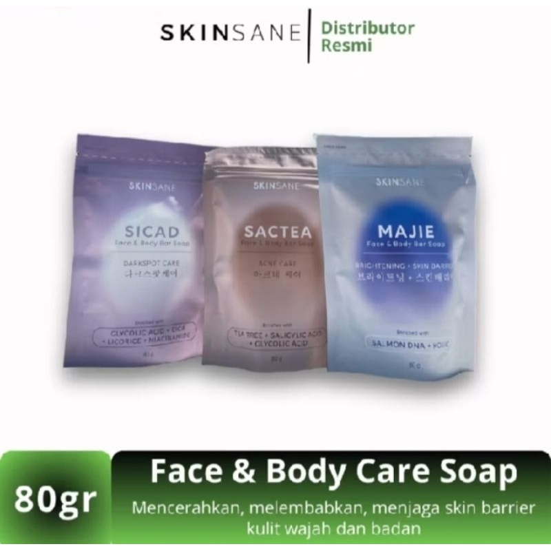 Sabun Skinsane untuk wajah dan badan atasi flek hitam jerawat
