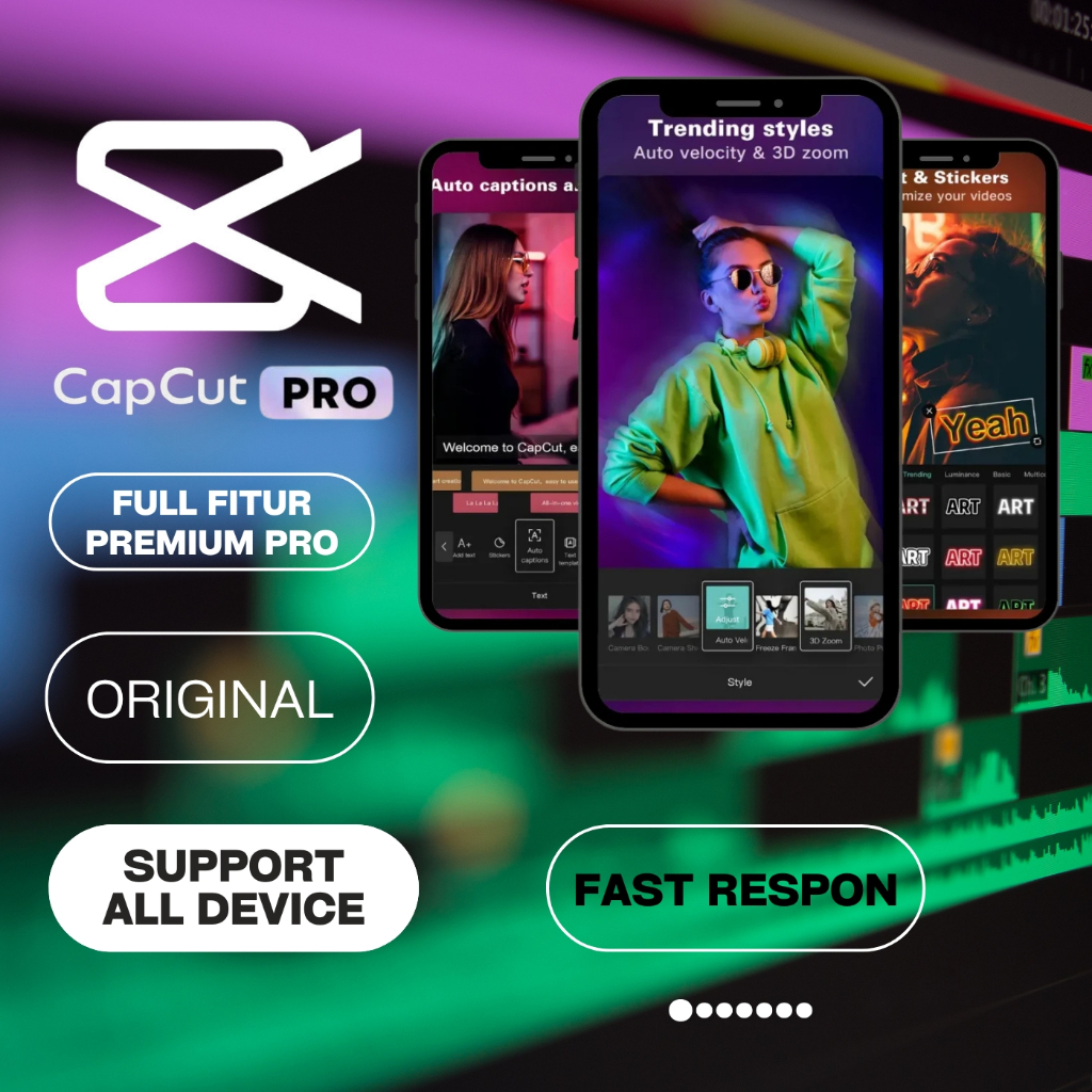 CAPCUT PRO PREMIUM 1 TAHUN FULL GARANSI