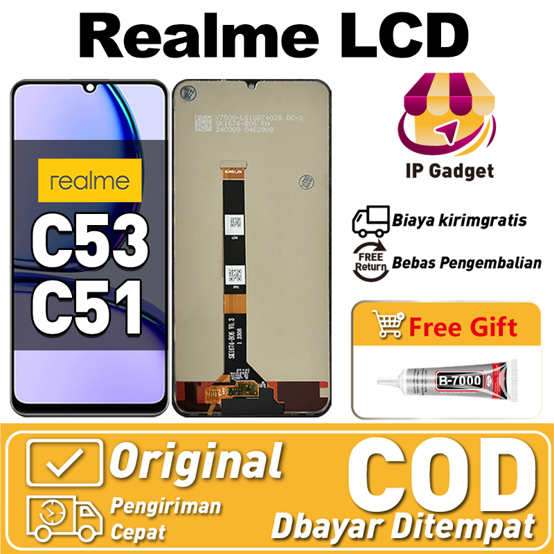 Original Lcd REALME C53 C51 fullset ori asli Layar hp touchscreen Sentuh Versi Tinggi COD