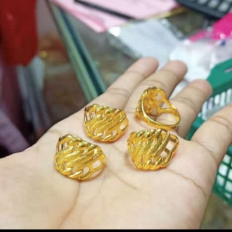 TERBARU CINCIN SS 1 suku 6.7gram PERHIASAN AKSESORIS LAPIS EMAS 24K. COD