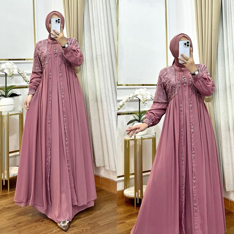 Terbaru2026 Abayaa Pakean Muslim Turkey Gamiss Abaya Lebaran Terbaru 2026 Jumbp Dress Premium Gamis 