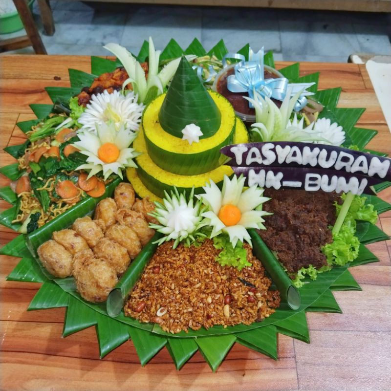 

Tumpeng Nasi Kuning/Tumpeng Tampah 10porsi