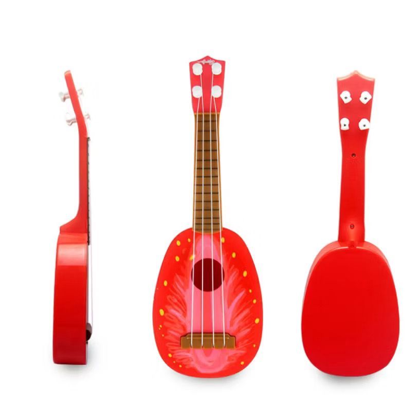 Ukulele Gitar Mainan Gambar Buah-Buahan - Gitar Ukulele Mainan