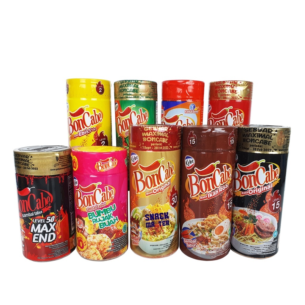 

cabe bumbu Boncabe level 15 30 max end 50 super pedas original bubuk sambal tabur puedas kobe campuran baso aci bakso