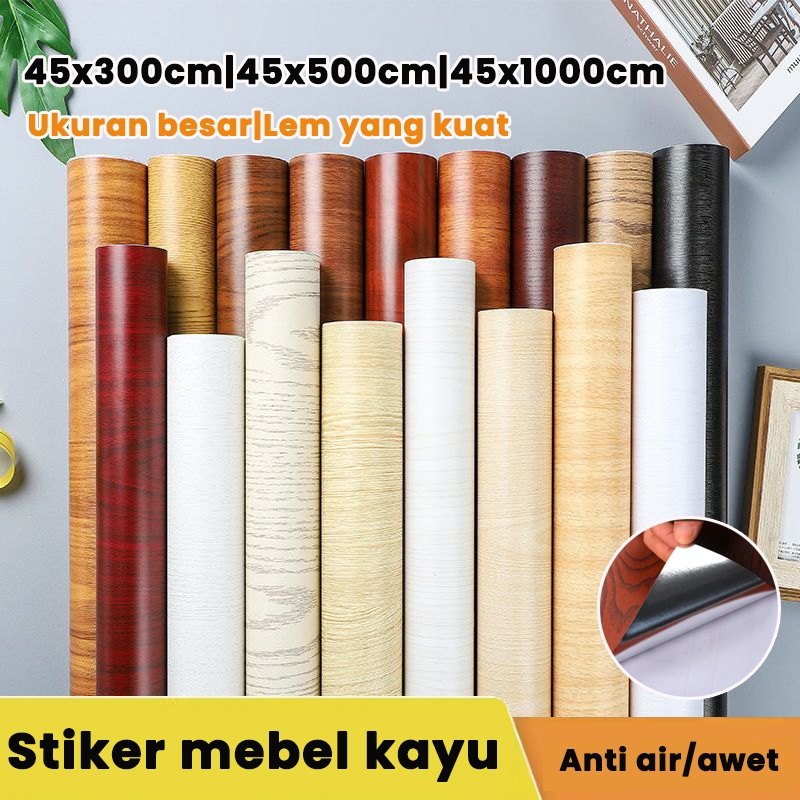 【Istimewa】stiker serat kayu wallpaper motif kayu stiker pvc motif kayu stiker lemari kayu