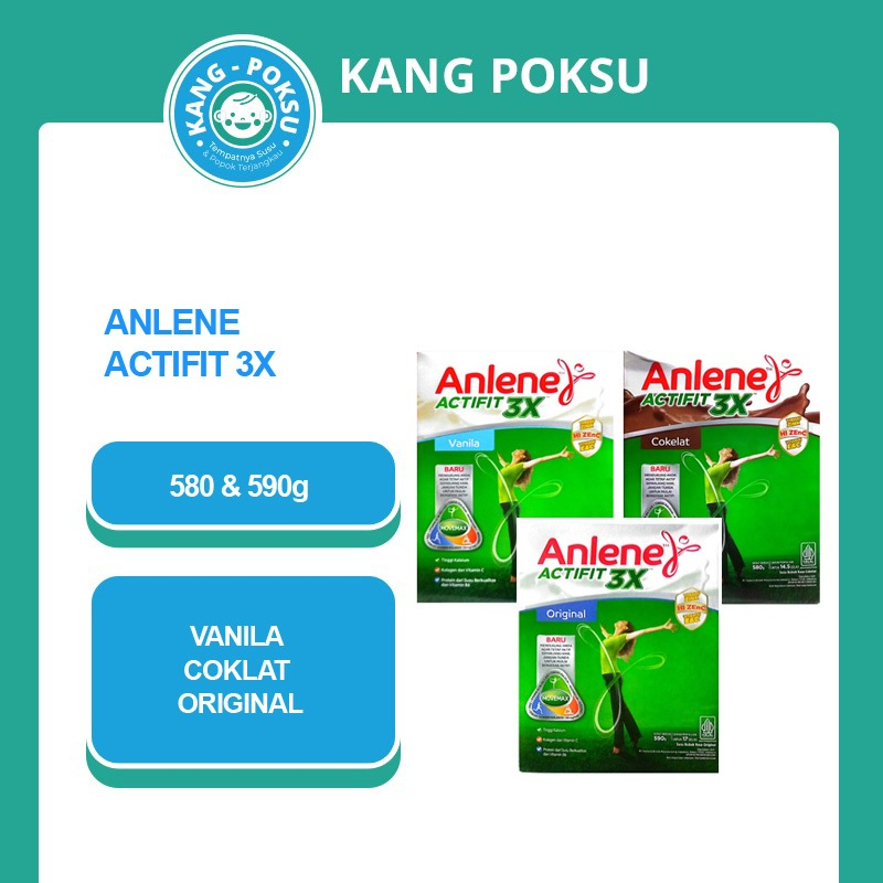 

ANLENE ACTIFIT 3X VANILA COKLAT 580GR ORIGINAL 590GR SUSU KESEHATAN MURAH FORMULA SSKD KPS