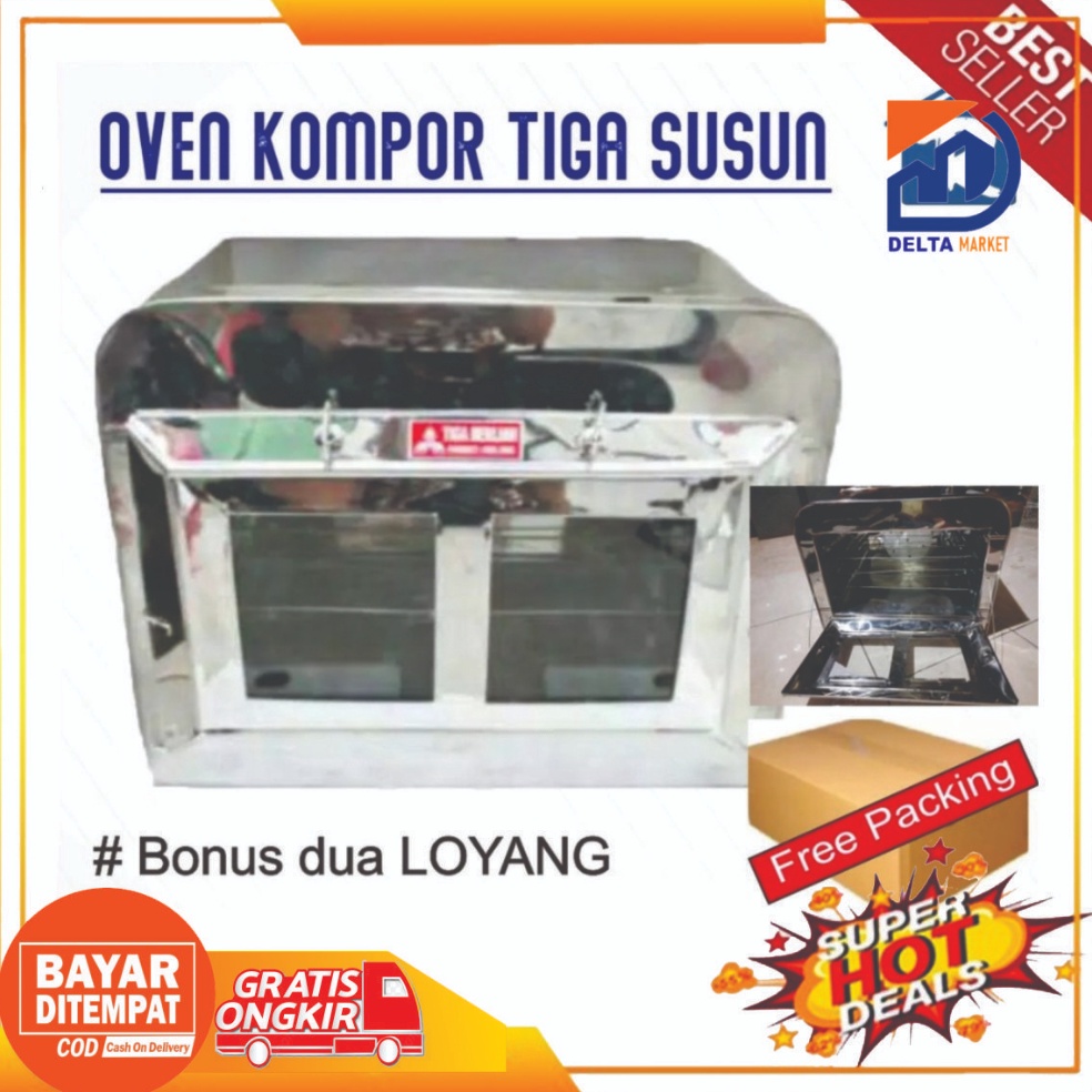 Murah Hari ini PROMO TERMURAH Oven Susun 3  Oven Kompor  Oven Tangkring  Oven Stainless Steel