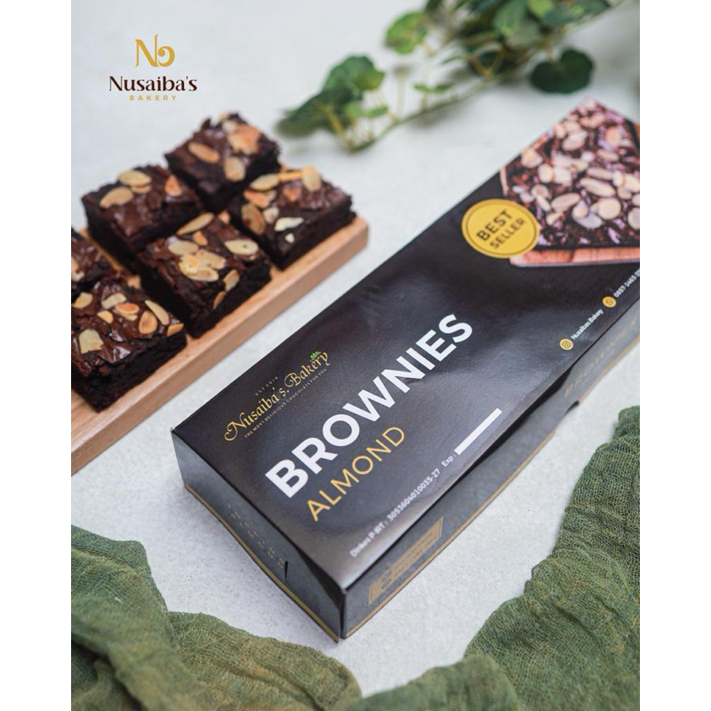 

Nusaibas Brownies panggang Almond |Kacang Almond|Coklat|Gurih dan Manis