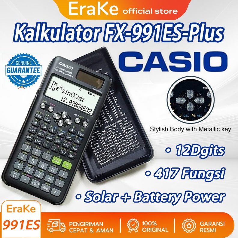 

ART Y6V Kalkulator Scientific Casio ilmiah FX991EX991ESPlus Calculator Scientific Casio Kalkulator Casio Scientific 417 FungsiDua Sumber Tenaga Baterai Dan Tenaga Matahari4 Konstanta Rumus