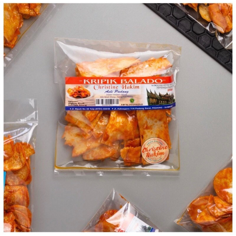 

Kripik balado/ kripik padang 500gr & 250gr christine hakim