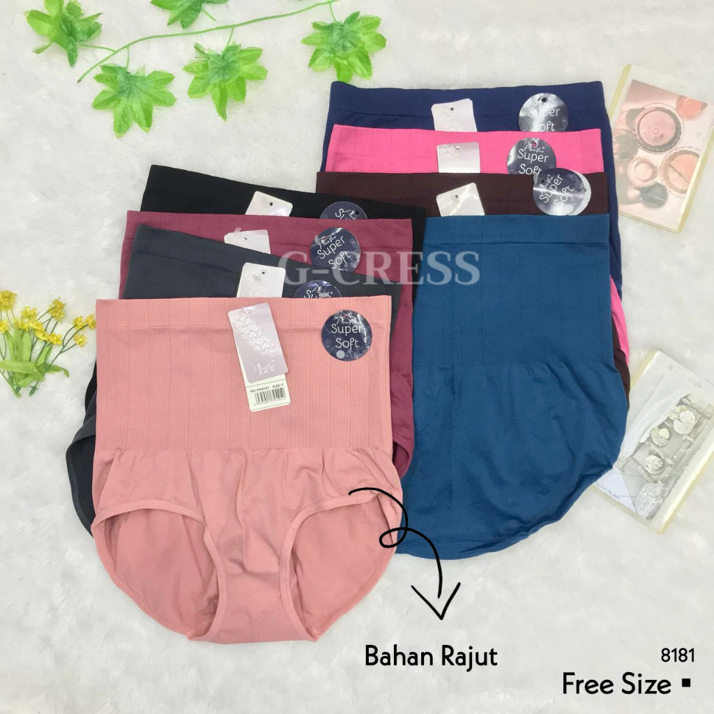 CD Wanita/Celana Dalam Cewek Hight Waist Rajut Adem Lembut CD Wanita Rajut Ngaret CD Cewek Murah Pak
