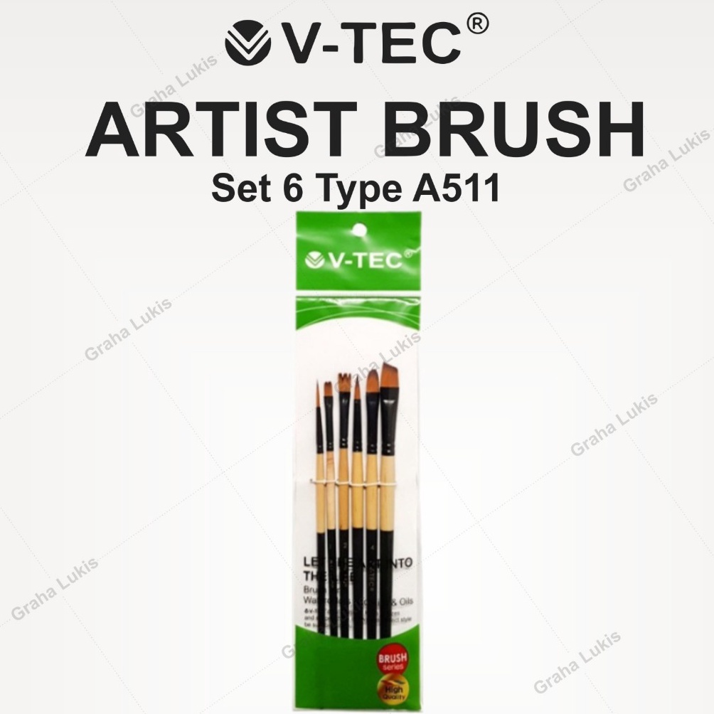 

KODE K59W Kuas Lukis VTec Brush A511 Set 6