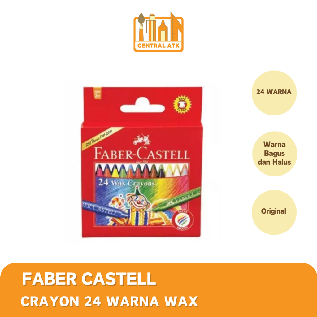 

CRAYON / OIL PASTEL FABER CASTELL ISI 24 WARNA WAX 120057
