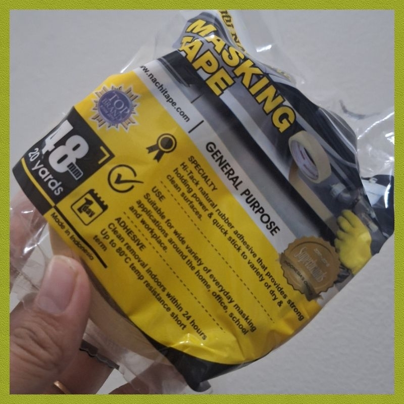 

Lakban Kertas Solatif Kertas Masking Tape Nachi 48mm 20 yards