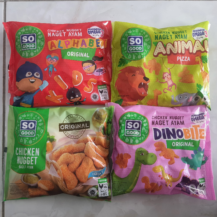 

SO GOOD CHICKEN NUGGET ORI, ALPHABET, DINO & ANIMAL 400G