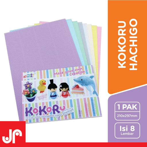 

KOKORU HACHIGO KERTAS BERGELOMBANG A4 8 LEMBAR / KERTAS KERASI ANAK / KERTAS KERAJINAN ANAK