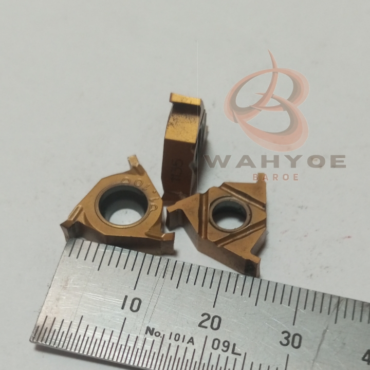 Insert ulir | Insert drat 16iR trapesium tebal 1.8 carbide kondisi bekas masih tajam layak pakai