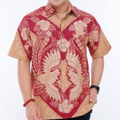 kemeja batik dobby premium lengan pendek dalam lapis trikot  Alka1030