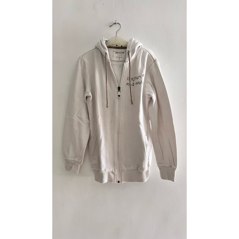 [PRELOVED] Jaket Putih Corniche | Jaket Wanita | Jaket Anak Remaja