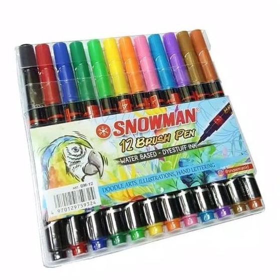 

ART R3G7 SNOWMAN BRUSH PEN 12 WARNA SET