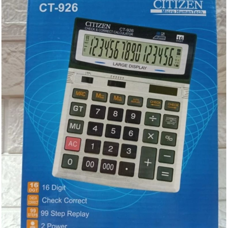 

CITIZEN CT 926 Check & Correct Kalkulator / Calculator CT-926