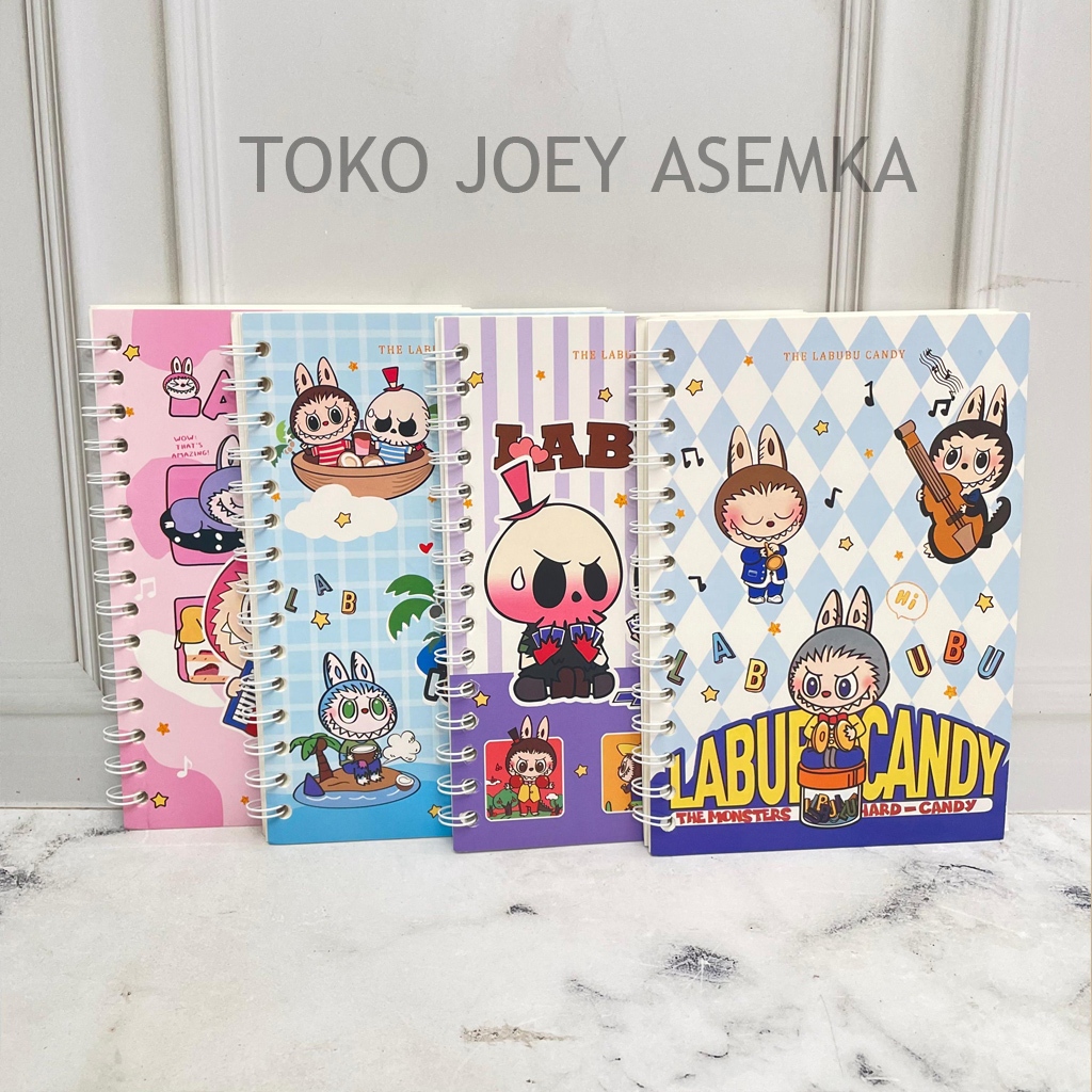 

NOTEBOOK A5 LABUBU LISA BLACKPINK POP MART AGENDA MEMO SPIRAL RING BUKU DIARY BERGARIS BOOK