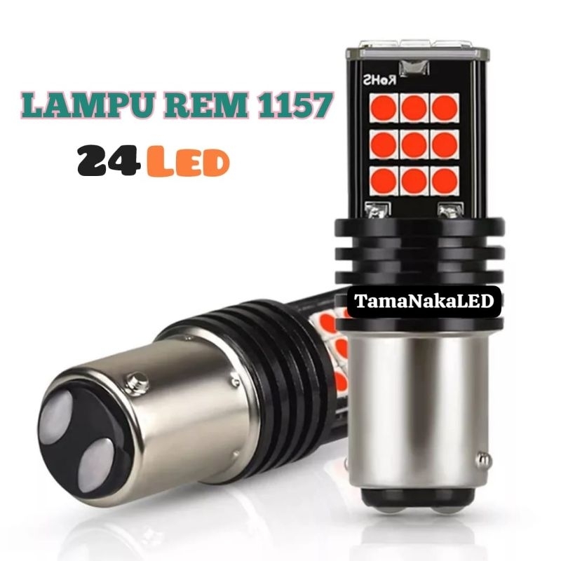 Lampu rem LED bayonet bay15d 3030 1157 motor mobil