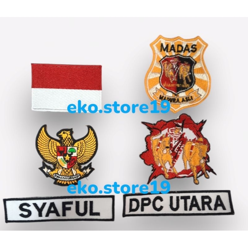 LOGO MADAS ATRIBUT ORMAS MADAS 1 SET LENGKAP BORDIR KOMPUTER