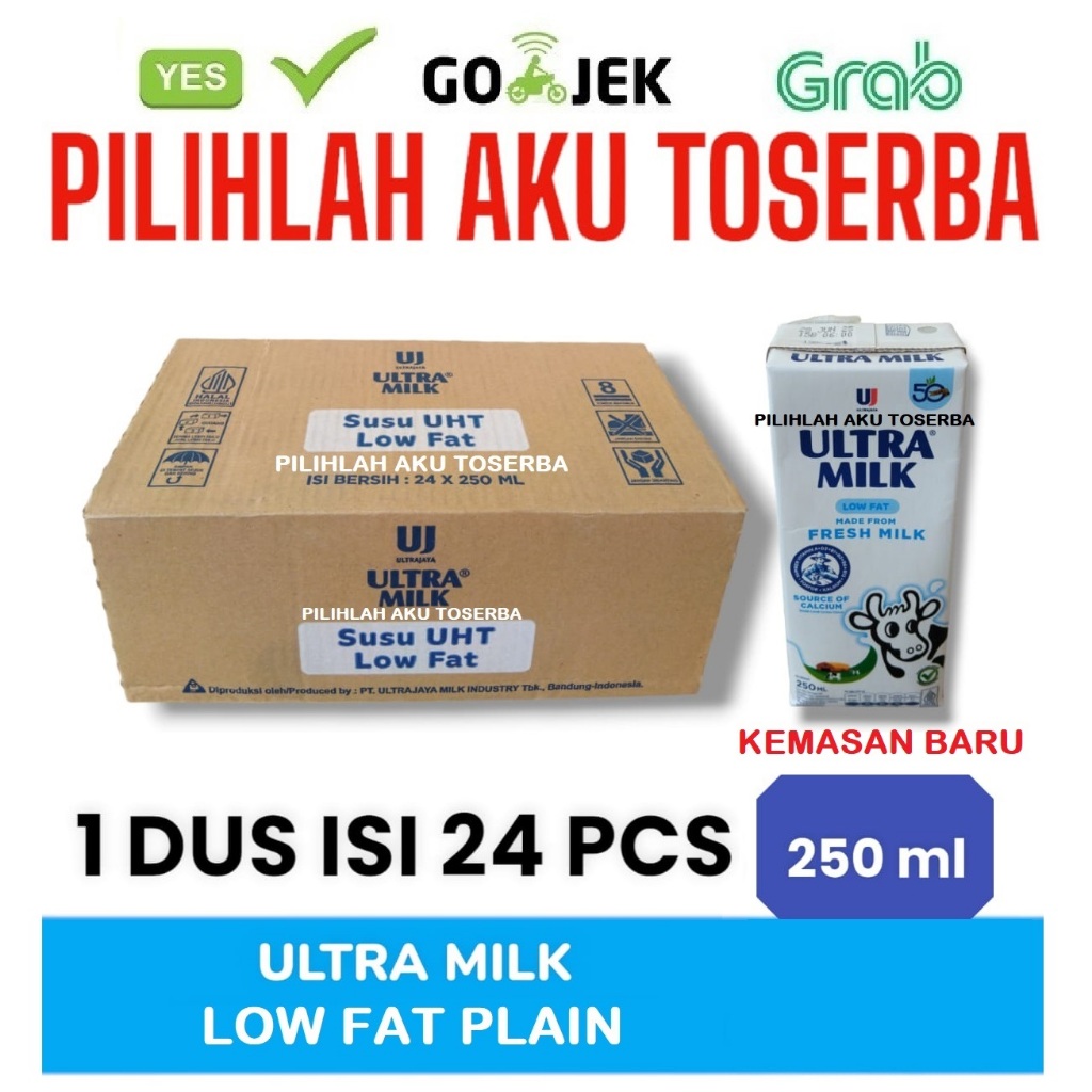 

SUSU ULTRA LOW FAT PLAIN 250 ML - (HARGA 1 DUS ISI 24 PCS)