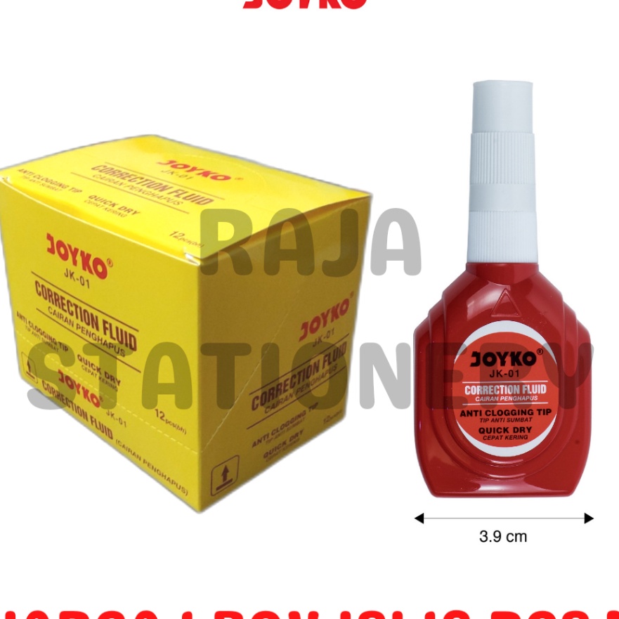 

KF7 JOYKO CORRECTION FLUID JK1TIPEX CAIR JOYKO JK1 TIPX TIPEX 1 BOX LUSIN 12PCS