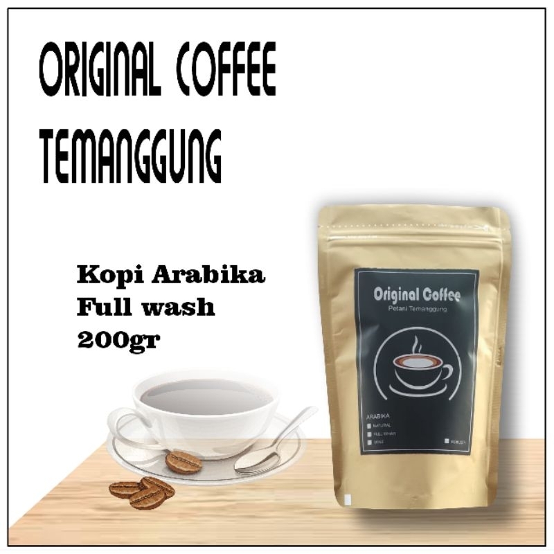

ORIGINAL COFFEE kopi temanggung full wash 200gr
