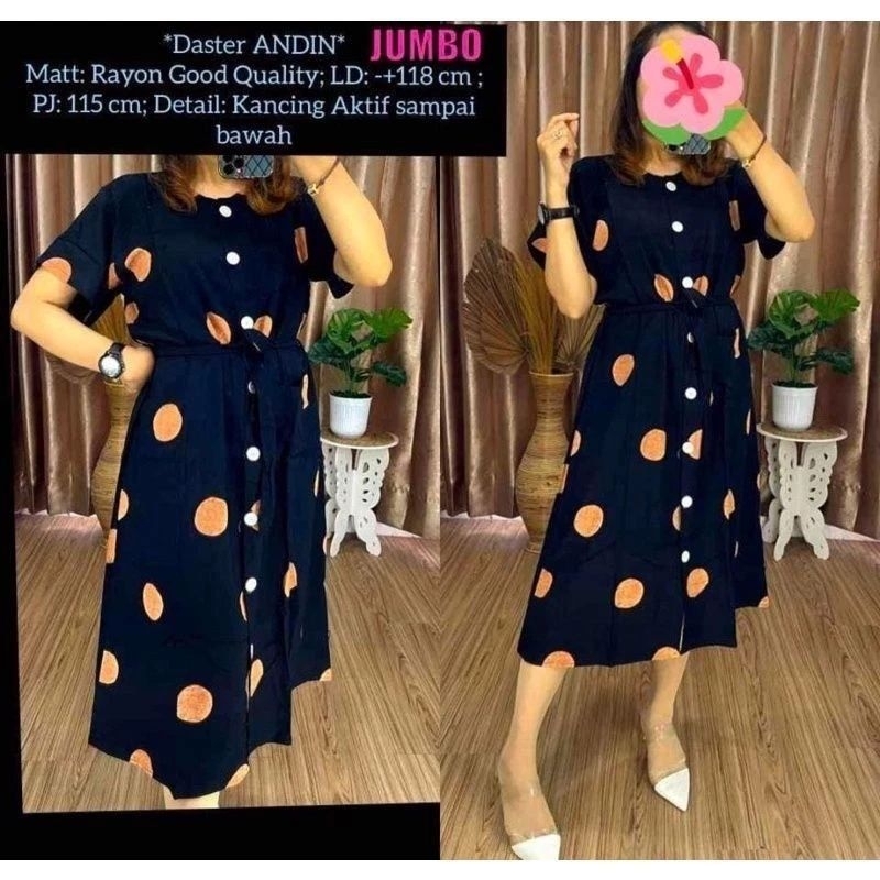 Daster andin LD 110 Busui Friendly Daster Nyaman Polkadot