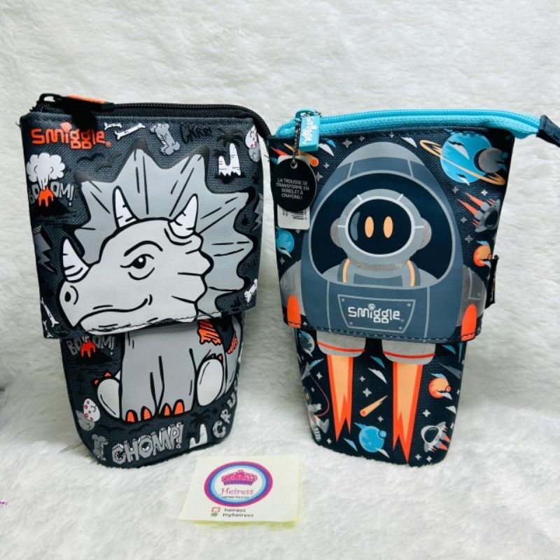 

Smiggle pencil case dino black animalia tempat pensil