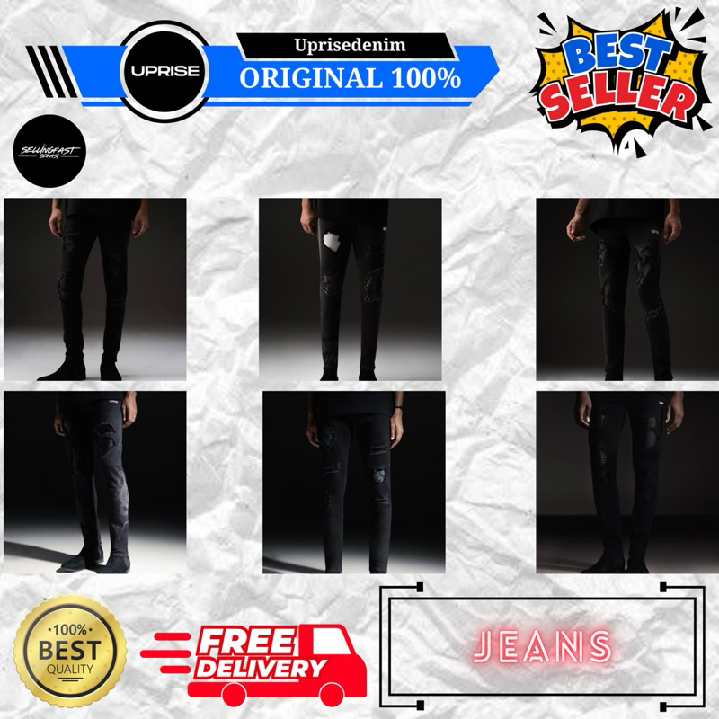 Original 100% Murah Uprise Denim jeans - Azul Diamond - No Diamond / Black Panther / Viper / Dark Pa