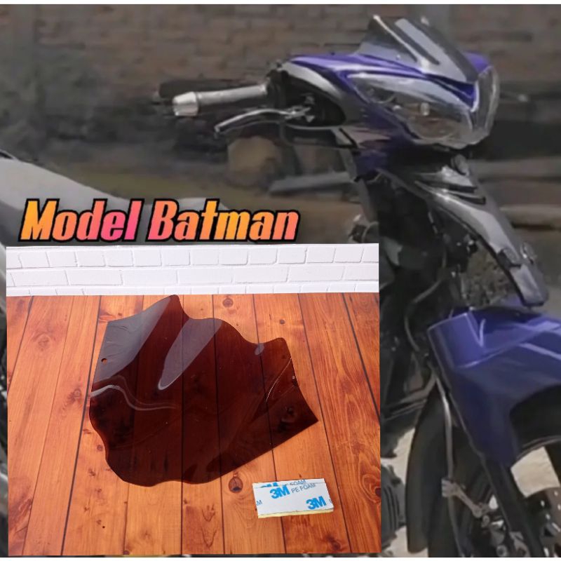 VISOR JUPITER Z BURHAN MODEL BATMAN CEPER BONUS LEM DOUBLE TAPE