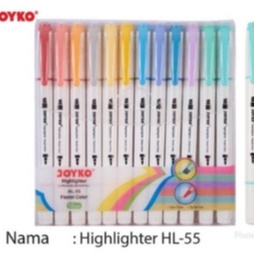

ART Y1B4 HL55 Highlighter Stabilo PANJANG Joyko 12 Warna