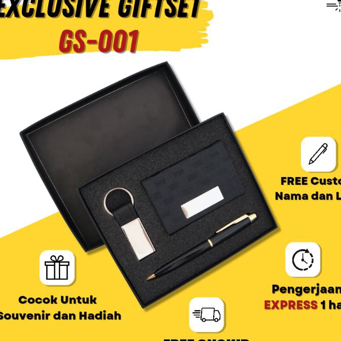 

KF7 Gift Set Souvenir Giftset 3 in 1 Gift Set Souvenir Pulpen Gantungan Kunci Card Holder Exclusive Giftset GS1