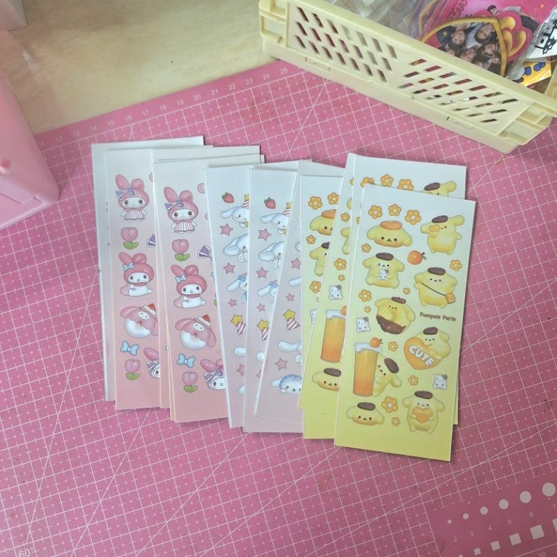 

sticker sheet sanrio my melody cinnamoroll pompurin