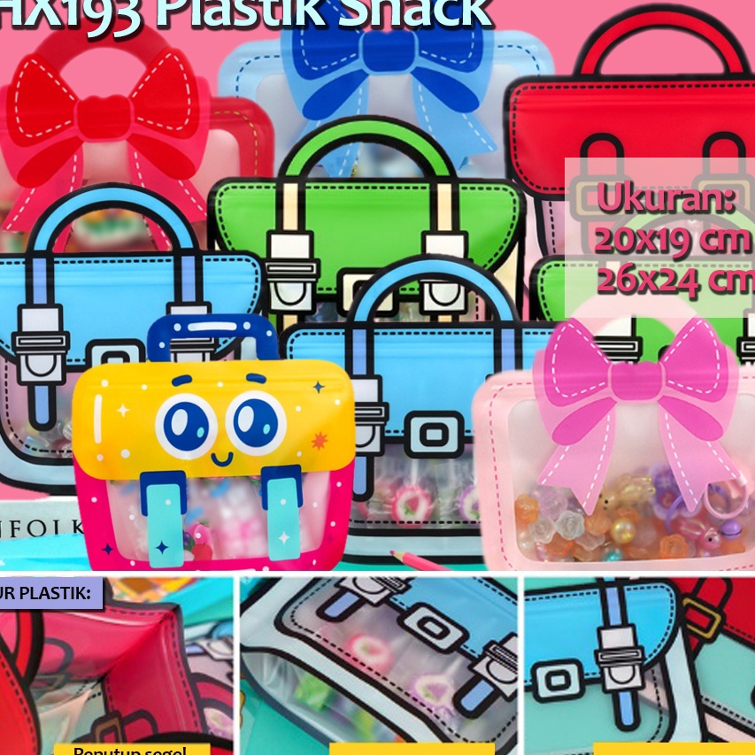

KUALITAS TANPA KOMPROMI HX193 1 pcs Plastik Snack Hadiah Ziplock Birthday Packaging Bag