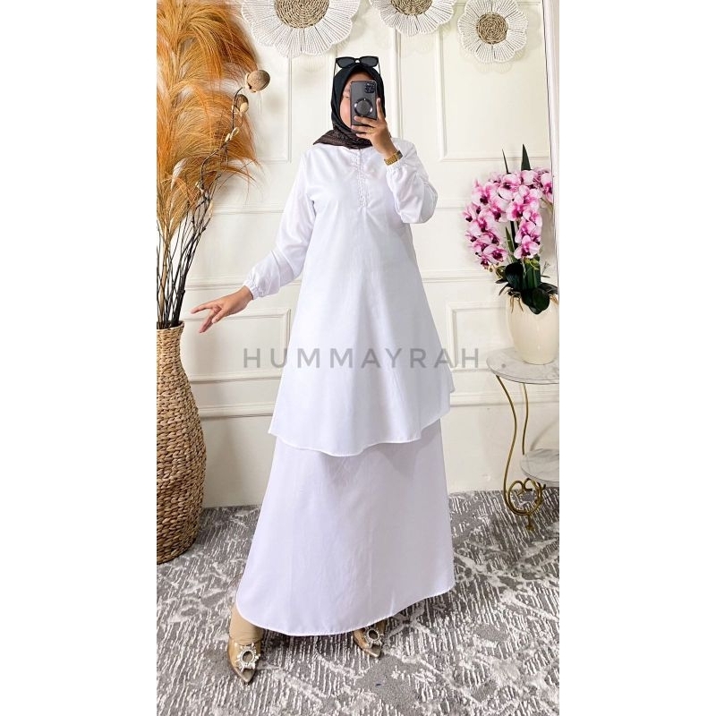 GAMIS MALAYSIA PUTIH POLOS ASN DINAS KESEHATAN GAMIS KURUNG MELAYU ASN PEGAWAI