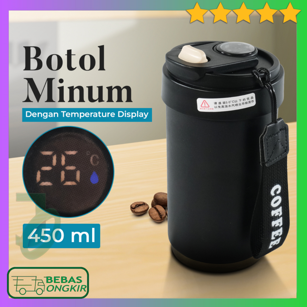 Tumbler Stainless Steel 450ml Dengan Temperature Display WMYG WM-8001