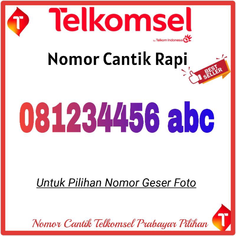 nomor cantik telkomsel simpati urut 123456 rapi murah