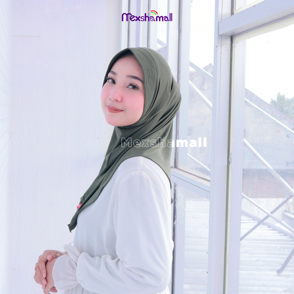 SHAMIRA - Hijab Bergo Sporty Jersey Premium I Jilbab Hamidah Olahraga Size M By Shamira Official