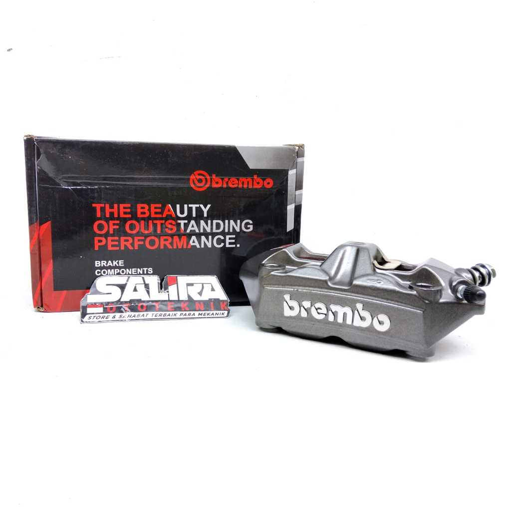 Kaliper Cakram Kepala Babi Brembo Monoblok M4 Universal Beat Vario Aerox Black Grey
