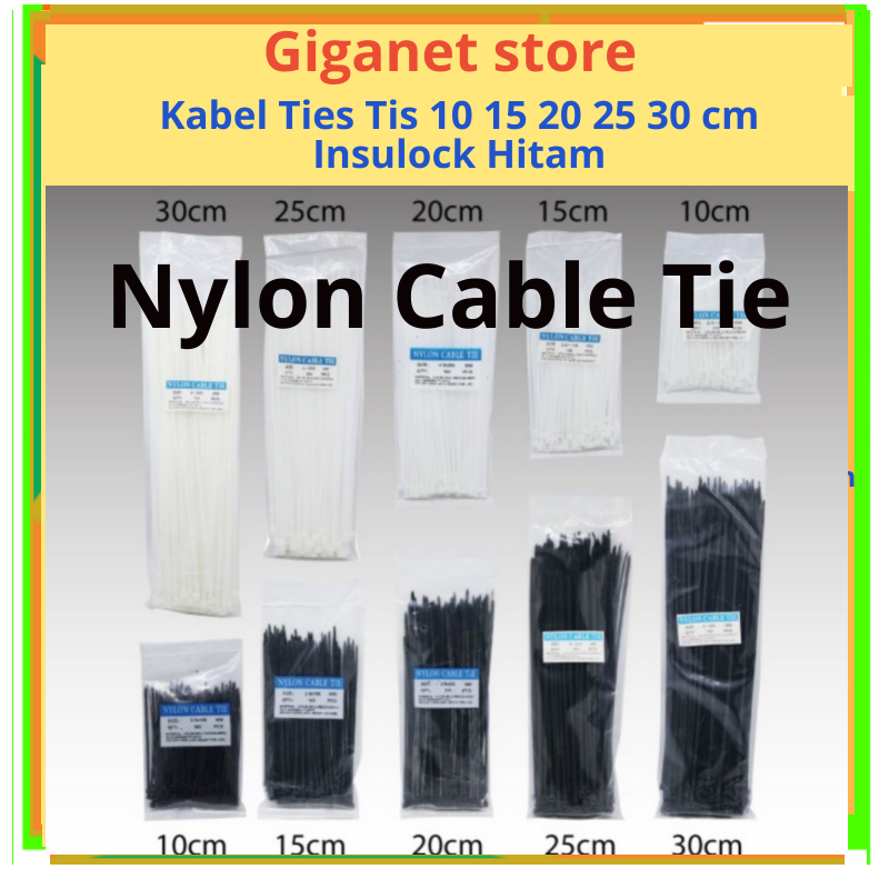 

Kabel Ties Tis 10m 15m 20m 25m 30m Nylon Cable Ties 10m 15m 20m 25m 30m Insulock hitam